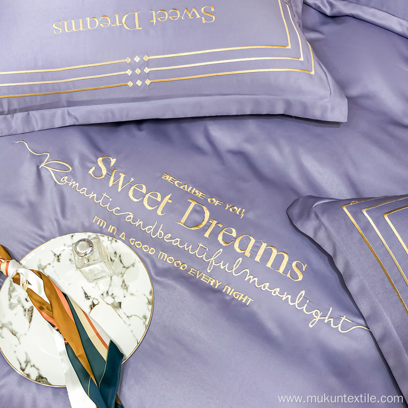 dreamy purple bedding set for a good night