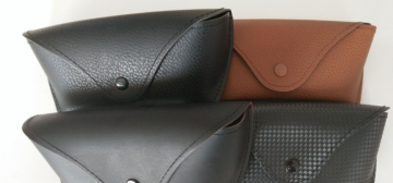 brown antique finishing pu leather covering handmade glasses case