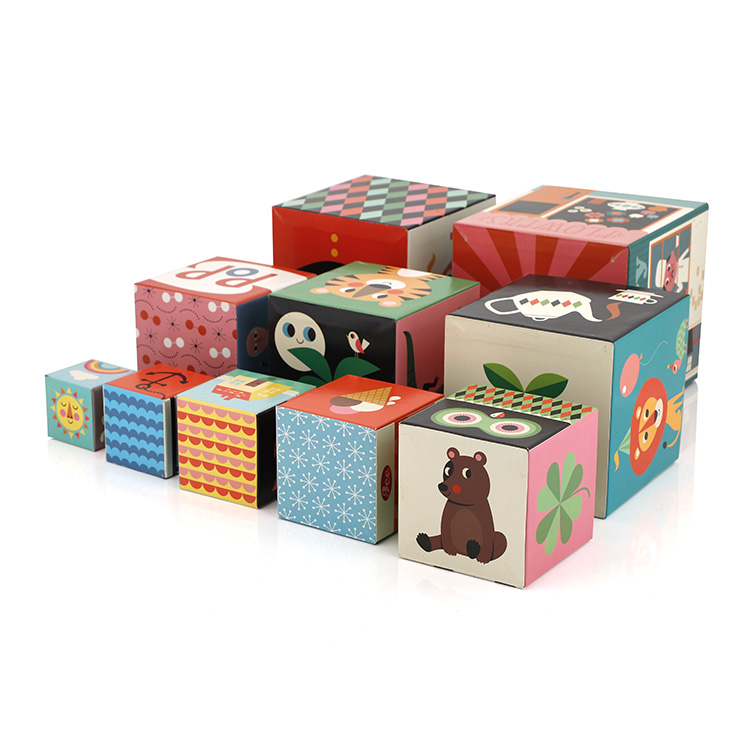 Kids Educational Toys Stacking Nesting Paper Cardboard Building Blocks