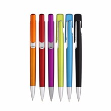 Metallic Barrel Click Action Plastic Ball Pen