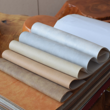 High Quality Orange Irregular Suede Genuine Leather Cowhide Fabric