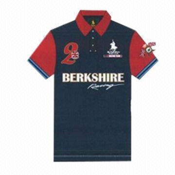 Men's polo shirts with EMB embroidery and EMB fabric patch, customized logos are accepted
