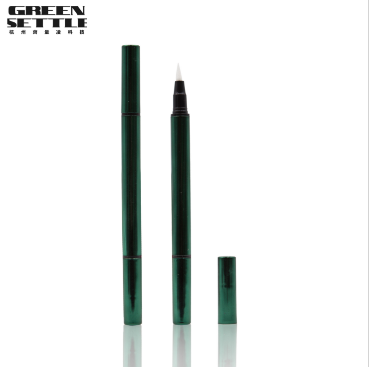 Empty plastic makeup eyebrow pencil/pen/tube/packaging/case/continer with brush custom