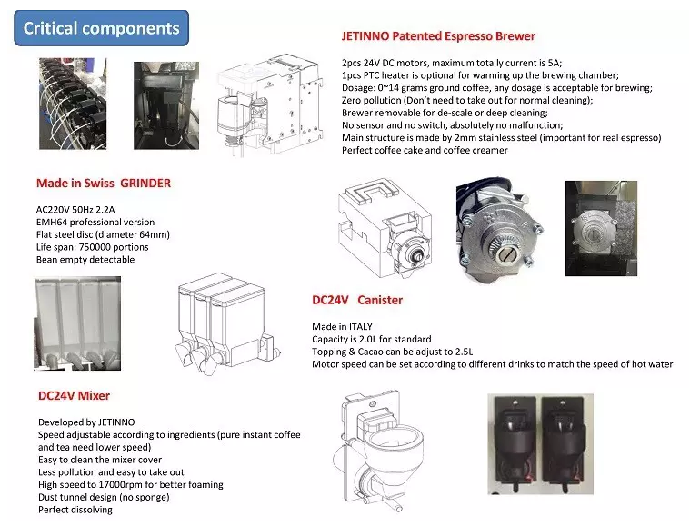 Jetinno JL23-ES4C bean to cup coffee machine for commercial use coffee machine for business restaurant  office coffee maker