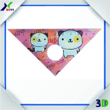 Promotion Cheap custom 3D Lenticular Ruler/lenticular 3d ruler