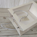 Handle de corde Sacs en papier cadeau blanc avec fenêtre