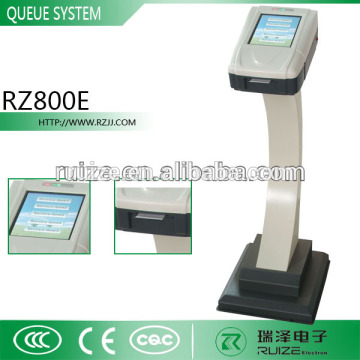 8 inch touch screen ticket dispenser kiosk standing queue management system