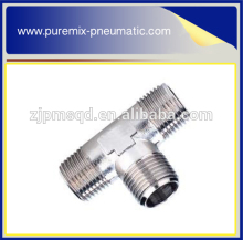 male tee pneumatic brass pipe fitting for nylon tubes