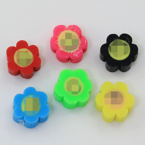 Bunte 1000Pcs Blumenform Polymer Clay Perlen mit Loch für Armband Zubehör Scheiben DIY Schmuckherstellung