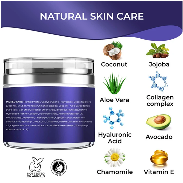 Collagen Cream Organic Anti Aging Face Moisturizer Skin Care Crean