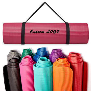 Custom Thick NBR Yoga Mat with Carrier Strap