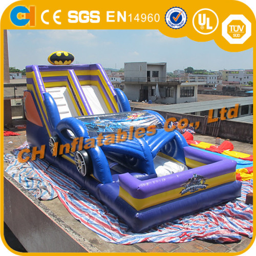 Attractive giant superman inflatable slides , climbing inflatable slides , inflatable slides games