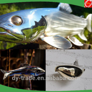 Stainless Steel Polished Fish Bird Sculpture