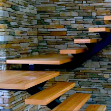 Modern Iron Stairs Price: Residential Steel Beam Straight Stairs for Homes