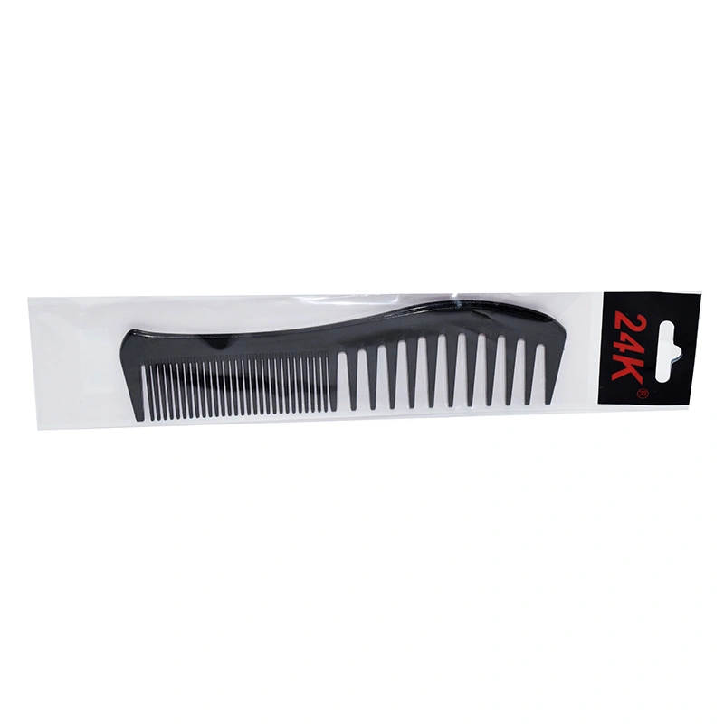 Fashionable Hairdressing Pet Plastic OEM Custom Logo Wide Tooth Barber Hair Comb