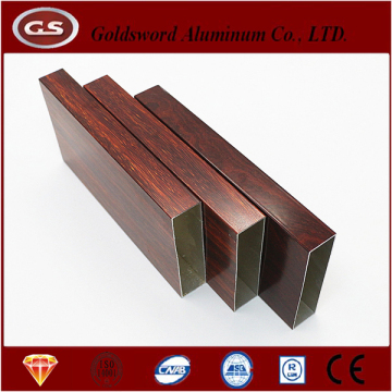 wood grain standard aluminum rectangular tubing sizes