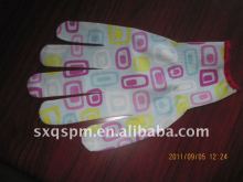 13G polyester glove liner with print