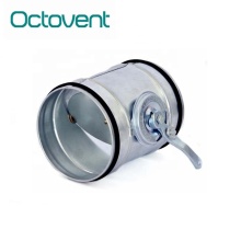 Round Manual Air Duct Ventilation Accessories: Galvanized & Stainless Steel Volume Control Air Damper