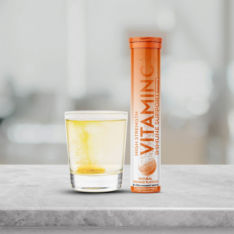 OEM/ODM Vegan Vitamin C Skin whitening Collagen peptide Effervescent Tablet with Glutathione