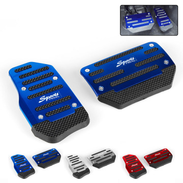 Universal Aluminum Non-Slip Foot Pedal Pad Cover Kit for Brake Pedal