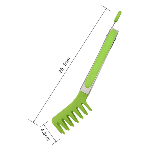 9/7nch Rubber Soft Handle Nylon Spaghetti Tongs