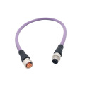 Código B m12 cable de molde macho a hembra