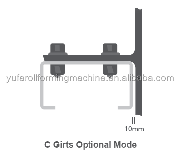 C shape purlin guide rail roll forming machine
