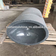 Black granite stone basin