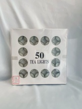 50 pack tea light candle boxed candle unscented