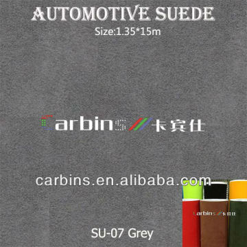 Auto Suede fabrics, Velvet fabrics Grey color 1.35*15m