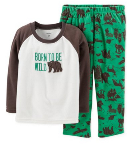 Children's Sleepwear, Boys' 2-Piece Wildlife Sleepwear, Cotton Sleepwear