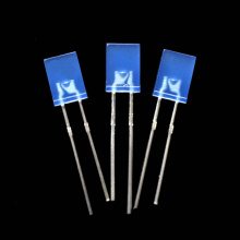 LED de orificio pasante rectángulo azul de 2 × 5 × 7 mm