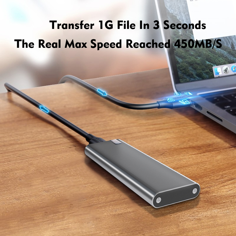 M.2 SATA NGFF SSD Enclosure Aluminum USB 3.1