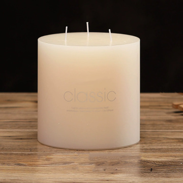 3 wicks Premium Wax Flameless Wax Pillar Candle