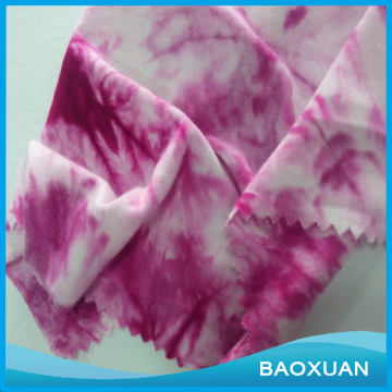 Rayon spandex Tie-dyed single jersey fabric
