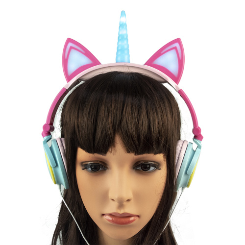 Led Light Wired Kids Unicorn Auriculares para regalos