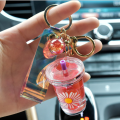 Milk Cup Liquid Keychain