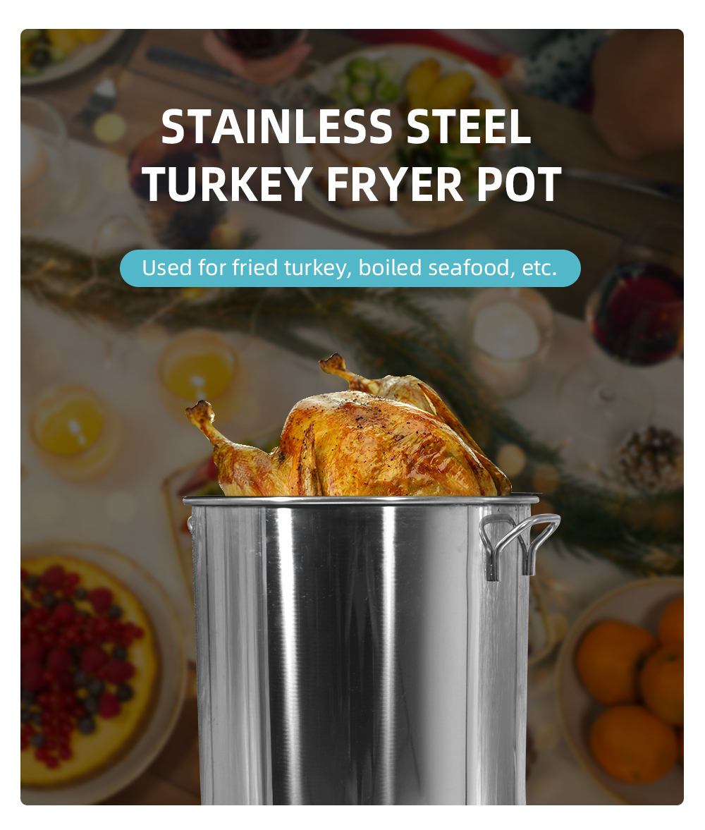 Large Capacity Stainless Steel Turkey Pot