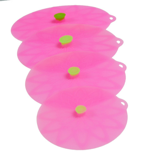 4 pack Silicone Suction Lily Lids