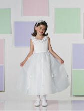 high quality flower baby gown party girls one piece dress