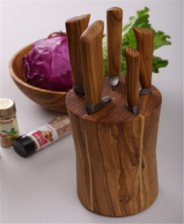 Olive Wood Knife Block