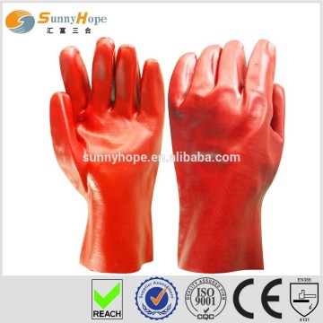 Sunnyhope red pvc double dot work gloves