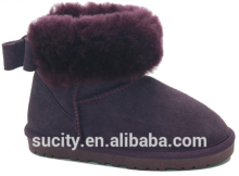 Purple snow boots fur lining tpr outsole snow boots wholesales snow boots sheepskin
