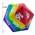55mm Silicone 20 Sided Dice, Bouncing Giant D20 Soft and Rich in Color, Large Bouncer D20 for DND RPG Bar Pub Club Party Games