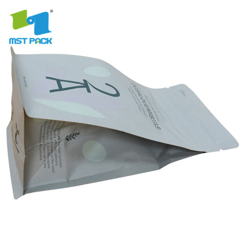 brown kraft paper resealable food bag packaging