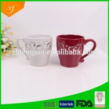 V-shape ceramic mug with customed logo,high quality ceramic mug