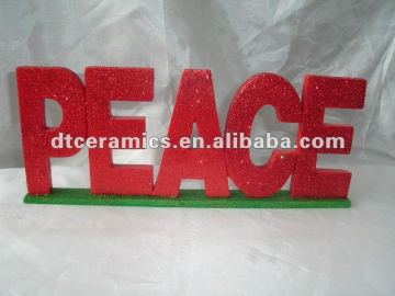 Ceramic words for decoration