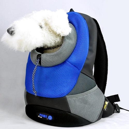 Blauer großer Rucksack aus PVC und Mesh