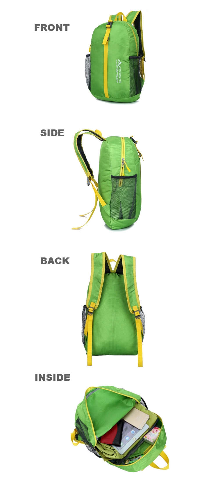 lightweight backpack foldable Hiking Daypacks Outdoor Travel foldable Backpack accepted custom