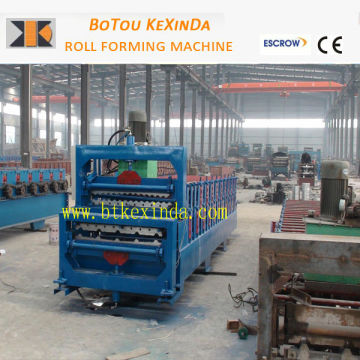 Double Layer Roof Sheet Roll Frming Mchine ,double layered trapezoid roll forming machine